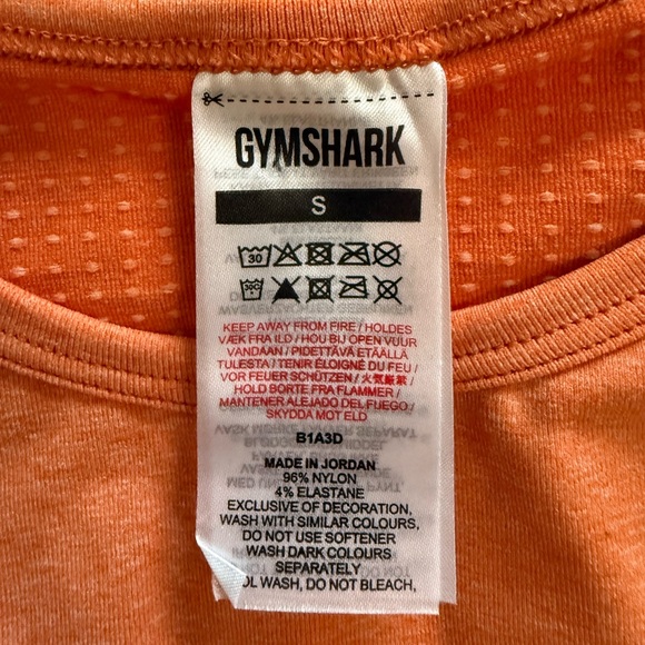 Gymshark Vital Crop Top long sleeve & leggings set apricot gym workout -S - Picture 14 of 15